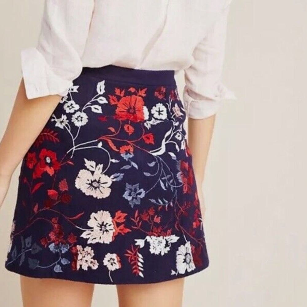 NEW Maeve Alene Embroidered Mini Skirt Size 14 P342-17 - Picture 3 of 3